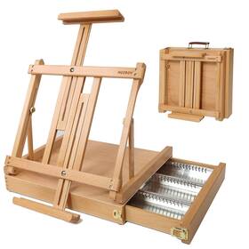 Meeden B07yxntr7b Studio Sketchbox Table Easel Metal Lined Drawer - Adjustable Solid Beech