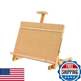 B08fmmqx9j Meeden Large Drawing Board Easel Solid Beech Wooden Tabletop H-frame Adjustable