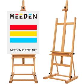 B08xjxbmqd Meeden Studio H-frame Easel Solid Beech Wood Artist Painting Stand With Storage Tr