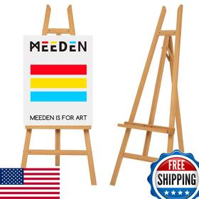 B0b2rhwvgl Meeden Art Easel Stand For Display - Adjustable Beech Wood Floor Easels
