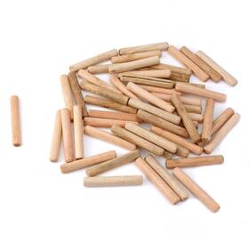 Hjdz20220459 Mewutal 50-pack Wooden Dowel Pins 8mm X 50mm 0.31 Inch 1.97 Wood Groove Rod