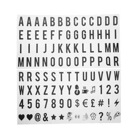 Micro Trader 730052878752 104 Black Thin Letters Number Symbols Compatible With A3 A4 A5 Cinematic Ligh