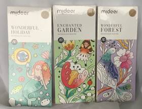 Mideer 936352541943 Watercolor 3 Painting Books New Wonderful Holiday Enchanted Garden Wond