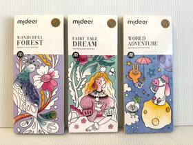 Mideer 936352542261 Set Of 3 Watercolor Painting Books Each Has 20 Pages And Paintbrush New