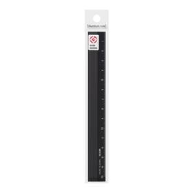 42256006 Midori Aluminium Ruler 15cm Black