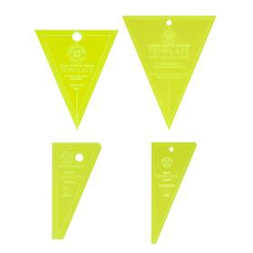 Missouri Star Quilt Co. Bund255 Acrylic Quilting Template Set Of 4 Wedge Triangle And Wing For Use With 10̶