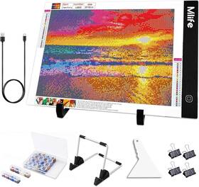 Mlife 689853882843 Diamond Art Painting A4 Led Light Pad - Dimmable Board Kit Apply To