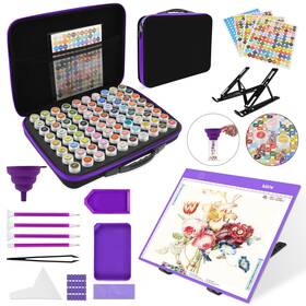 Dpk01-purple Mlife Diamond Painting Storage Boxes 1 A4 Light Box Tracing