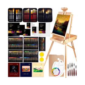 Modera 060863200066 163-piece French Easel Painting Set All-in-one Deluxe Artist Starter Kit With