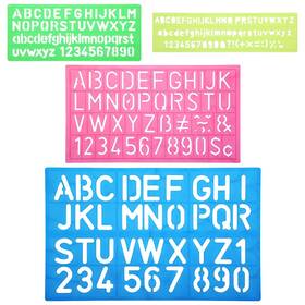 8rllwq7a Molain 568226 1 4pcs Letter Stencils Set Plastic Numbers Alphabet Stencil Ruler For Drawing