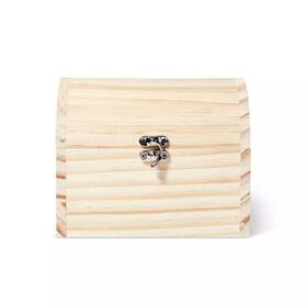 Mf-cbtc-p2 Mondo Llama Wood Treasure Chest Box - Unfinished Wooden Craft Diy 6 Inch X4 X4.7