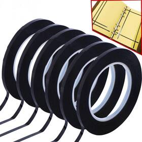 Monochef 784536890693 6pcs Lightning Whiteboard Pinstripe Tape Line 108 Feet 1/8 Inch Width Black