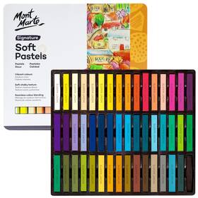 B09ms55fvg Mont Marte Signature Soft Pastels 48pc Tin Set - Assorted Vibrant Colors