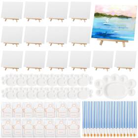 Xin-motimind-2757 Motimind 104 Pcs Canvas Boards With Easel Set For Painting 8 X 10 Inch 9