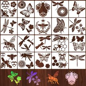 Mt-hhmb016 Motroce 20 Pcs Baby Shower Stencils For Painting 5x5 Inch Reusable Butterfly Theme P