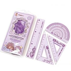 Schi-1122 Mozxirz Flexible Ruler Set - 15cm Straight Triangle Bendable Protractor And Geometry