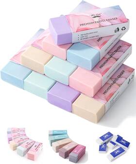 Mr. Pen 840316902694 Pen- Erasers 10 Pack Pencil Eraser Pastel Colors