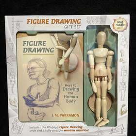 Mud Puddle Books 781603111393 Figure Drawing Gift Set With 8 Inch Wooden Mannequin Manikin Book Human Body