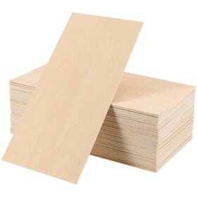 Mukchap 758226914228 80 Pcs Craft Wood Sheet 1/16 X 4 8 Inch Thin Sheets Unfinish