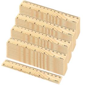 Mukchap 758226997993 144 Pcs 6 Inch 15 Cm Wooden Rulers 2 Scales Accurate Wood School Ruler Doubl