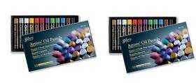 Mop12m Mungyo Gallery Oil Pastels Cardboard Box Set Of 12 Standard - Metallic Colors