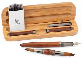Mn2804 My Art Tools Travel Watercolor Brushes For Quick Sketch - Fude Nib Pen Drawing Black