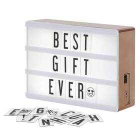 My Cinema Lightbox 628055260592 Rose Gold Light Box 4x6 Inches - Micro Led Marquee For Kids With