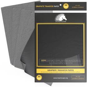 Myartscape 711274464961 Graphite Transfer Paper - 9 Inch X 13 50 Sheets Waxed Carbon Pape