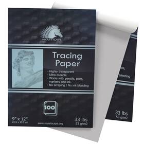 Myartscape 711274465081 Tracing Paper Pad - 33lb 9 Inch X 12 100 Transparent Sheets Art