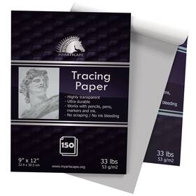 Myartscape 711274465098 Tracing Paper Pad - 33lb 9 Inch X 12 150 Transparent Sheets Art