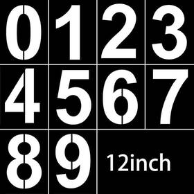 N A 735133718231 12 Inch Large Number Stencils Set Reusable Plastic Size Stencils