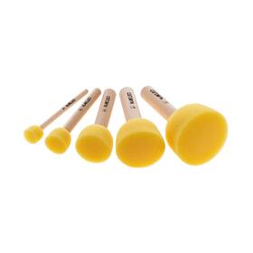 Akc-wal-002 Nakleo 5 Pcs Sponge Stencil Brushes Set 0.4 0.8 1 1.6 And 2 Inch Wooden H