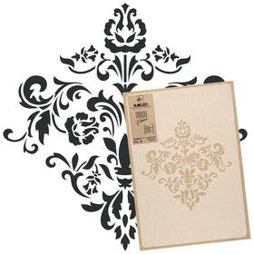 Nakleo B08dr3h62t Reusable Plastic Wall Stencil - 43x64cm / 17 X 25 Damask Ornament