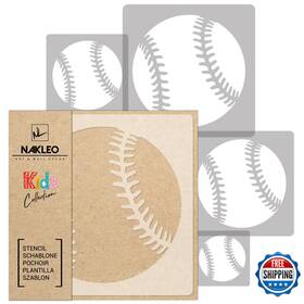 Nakleo B0b9799wlf Painting Stencils Set For Nursery Room 5 Pcs Templates 3.5 To 13.4