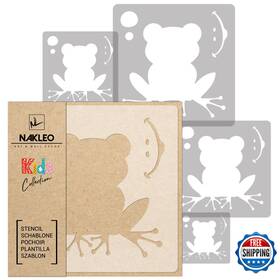 Nakleo B0b97cpb3s Painting Stencils Set For Nursery Room 5 Pcs Templates 3.5 To 13.4 Frog