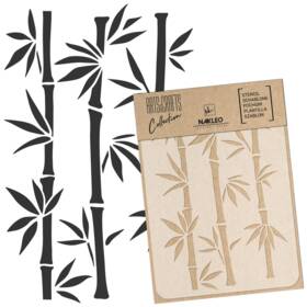 Nakleo B0bqyllrch Painting Stencil For Crafts A3 11.8 X 16.5 Bamboo Shoots Tropical
