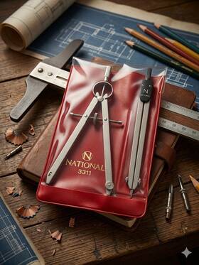 3311 National Drawing Navigation Drafting Divider And Compass Tool W. Germany #3311