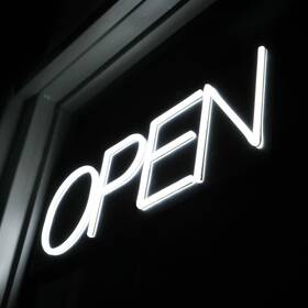 Z-open-b-hb-22 Neonawall Open Signs For Business 12v/2a Ultra Bright Led Neon Sign 22 Inch Lighte