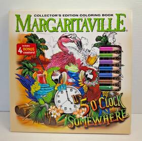 Newbourne Media 781988603155 New Margaritaville 5 O Clock Somewhere Adult Coloring Book Collectors Edition