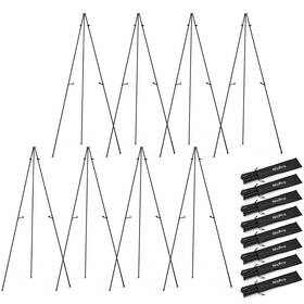B0fgj8zjld Nicpro 8-pack 63 Inch Black Metal Easel Stand Portable Adjustable Collapsible Sign D