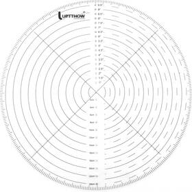 004fba-round No 10 Inch Round Center Finder Compass Clear Acrylic For Drawing Circles On Fabric