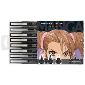No 070735000842 Premier Fine Line Marker Set 8-color Manga Colors