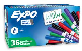No 071641127081 Dry Erase Markers Fine Tip Assorted Colors 36 Count