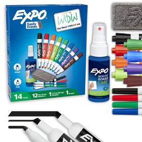 No 071641800540 Dry Erase Markers Kit Includes Eraser Spray Cleaner 14 Count