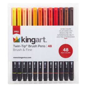 No 819682028765 Pro Twin-tip Brush Pen Art Markers Set Of 48 Unique Colors