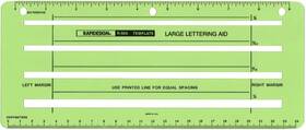 R924 No Large Lettering Aid Template 1 Each