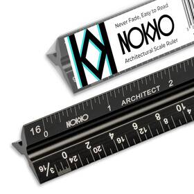 00014 Nokko 12 Inch Architectural Scale Ruler - Imperial Measurements Professional