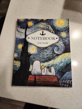 Notebooks 781548501310 Peanuts Snoopy Woodstock Starry Night Notebook Eral Turner Rare