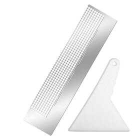 242045-us Notoke 2pcs Stainless Diamond Painting Ruler Steel 5d Drawing Mesh With Fix To