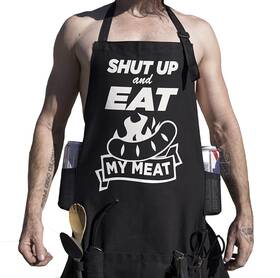 Nowhere America 645465821069 Inch Shut Up And Eat - Dirty Funny Trashy Sexy Nasty Bbq Apron 100% Canvas 5